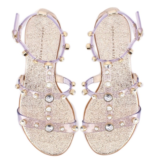 Brand New Sophia Webster Dina Gem Flat Sandal - Picture 5 of 9